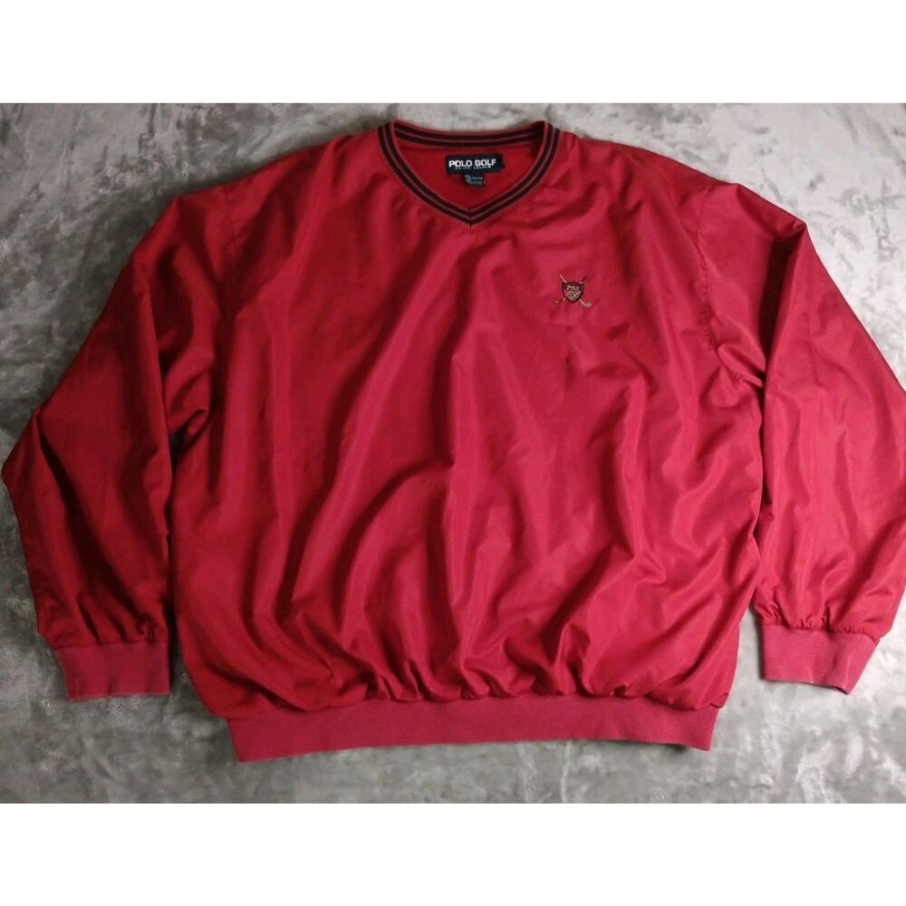 Polo Golf Ralph Lauren Pullover Windbreaker Jacket Mens XL w/Flaws